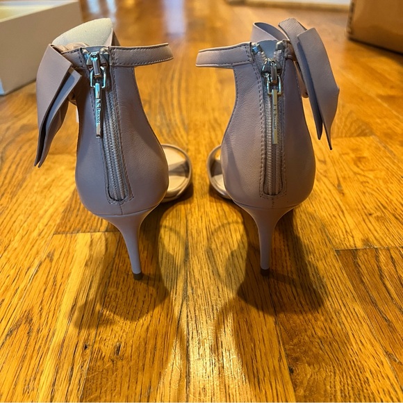 NIB- L.K. Bennett Agata pale pink leather bow heel Size 36.5/US 6-6.5 - Picture 6 of 7